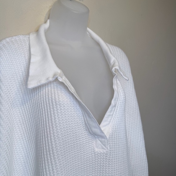 FP | WTF Travis Polo V-Neck Sweater Popover Henley Thermal Top Slouchy Shirt - Picture 8 of 13